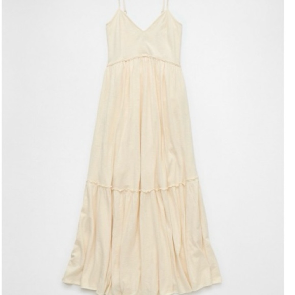 AE 100% cotton v-neck midi dress
